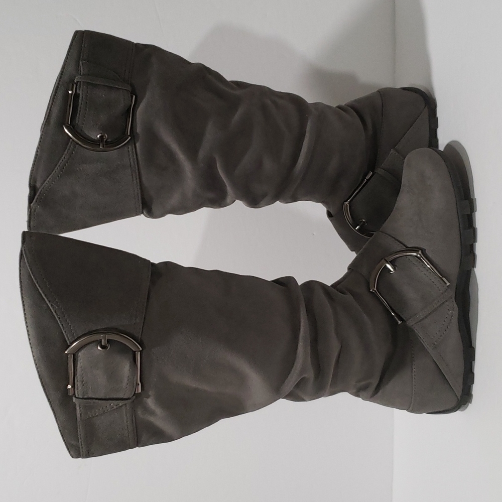 Unr8ed Skippy Ruched Knee Boots